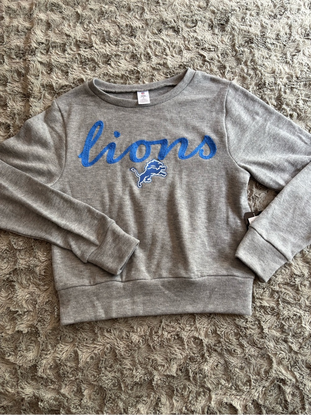 Grey 'Lions' Crewneck Sweater